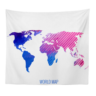 

Toponeto Vintage World Map Wall Tapestries Hanging Hippie Tapestry Bedspread Yoga Mat New