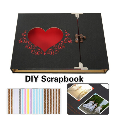 

1set DIY Scrapbook Photo Album Scrap Book Self Adhesive Photo Albums Memory Book with Box