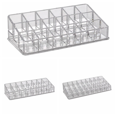 

Multi Lattices Transparent Lipstick Holder Clear Acrylic Display Stand Cosmetic Storage Box Makeup Organizer Storage Case