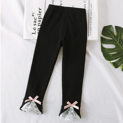 

1-5Y Toddler Girls Leggings Winter Warm Trousers For Girls Cotton Lace Kids Toddler Pants Autumn Spring Kids Leggings