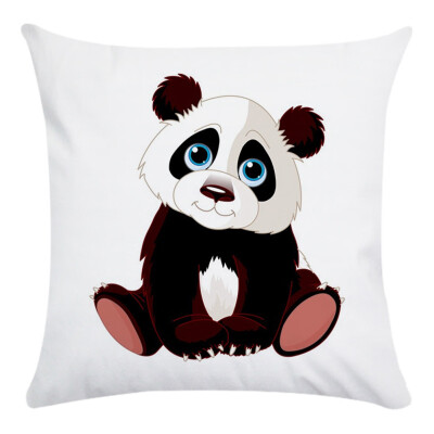 

Home Cushion Cover Cute Animal Panda Cotton Throw Pillow Case Decorative Sofa Chair Seat Cushion Pillowcase 4545Cm