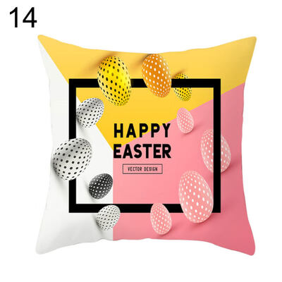 

Easter Rabbit Egg Candy Throw Pillow Case Home Car Decor Sofa Bed Cushion Cover