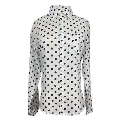 

Women Casual Blouses Summer Lady Polka Dots Vintage Style Blouse Long Sleeve Turn Down Collar Clothing Blusas Shirt