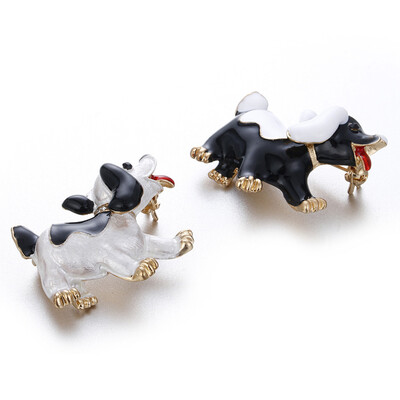 

Dog Brooch Black Cartoon Puppy Creative Brooches Men Women Suits Dress Hat Collar Brooch Pins Animal Scarf Buckle Gift