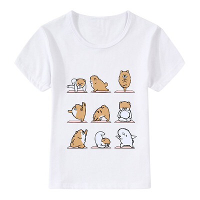 

Children Clothing Summer T Shirt For Girls Boys Lovely Cartoon Printed Short Sleeve Sports T shirt Baby Clothes 3-8 T