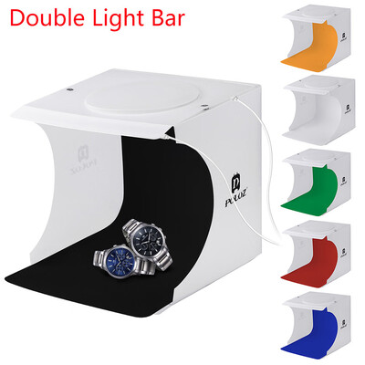 

Gobestart Double LED Light Room Photo Studio Photography Lighting Tent Backdrop Cube Box