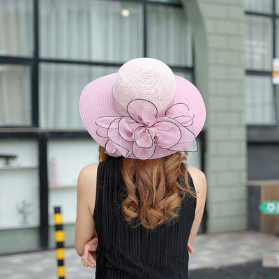

New summer female organza basin hat outdoor UV Sun Hat Sun Hat Sun Hat along the Sun Fisherman Hat
