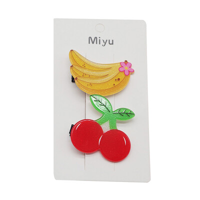 

2Pcs Girls Hair Clips Cute Colorful Fruit Hair Pin Kids Hairpin Princess Hair Accessories Hair Clips