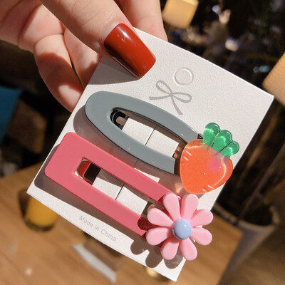 

Cute Children Girls Creative Fashion Casual All-match Cute Colorful Fruit Shape Hair Clip Set Gift Headwear
