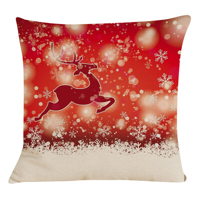 

Tailored New Christmas Cotton Linen Pillow Case Sofa Cushion Cover Home Decor