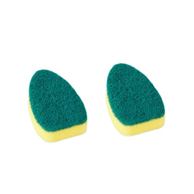 

Long Handle Removable Sponge Head Brush Fillable Kitchen Cleaner Liquid Soap Dispensing Sponge