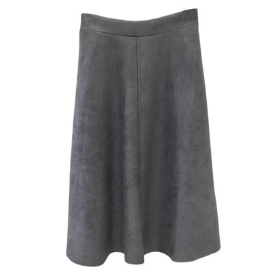 

Autumn women long skirt elegant high waist solid A-line female solid femme Skirt