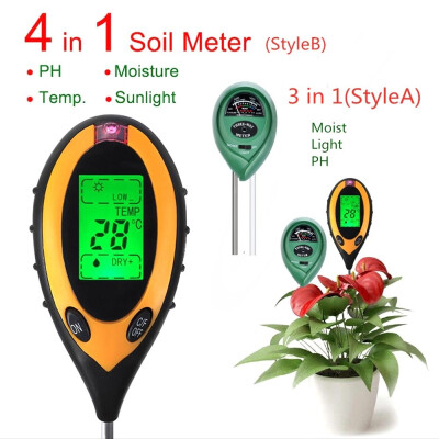 

4-IN-1 Soil PH Meter Tester Kits Moisture Light&PH Test for Garden Farm Lawn Indoor & Outdoor