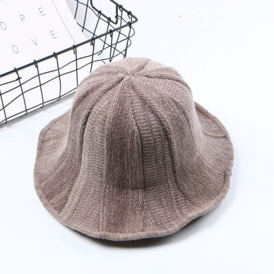 

South Koreas Japanese winter Joker knit hats mens&womens multicolor fishermans hats solid shade sunscreen hat thick hat