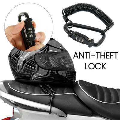 

Motorcycle Helmet Lock Tough Combination Motorcycle Parts Locking Carabiner Device