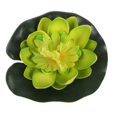 

5PCS Artificial Lotus Water Lily Floating Flowers with Leaves for Home Garden Pond Aquarium Wedding Holiday Party Garden Decor