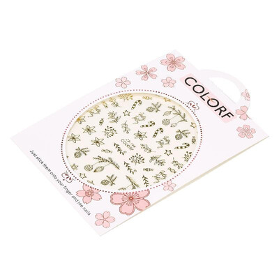

Nail Sticker Sugar Leaf Flower Star Stick Pattern for Nail Art Decoration Glitter DIY Decals Manicure Set for Christmas