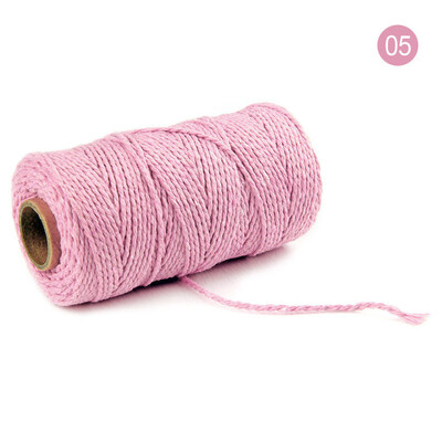 

Siaonvr 100m Long100Yard Pure Cotton Twisted Cord Rope Crafts Macrame Artisan String
