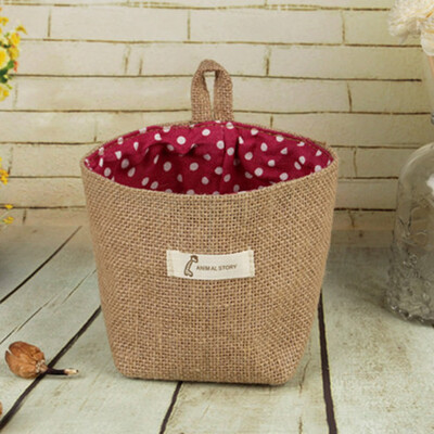 

Grateful Jute Wall Door Hanging Storage Bag Case Basket Home Bin Decor
