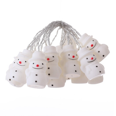 

Christmas String Lights Snowman 10 LED Lights Battery Operated Indoor Outdoor Home Garden DcorationChristmas Decor