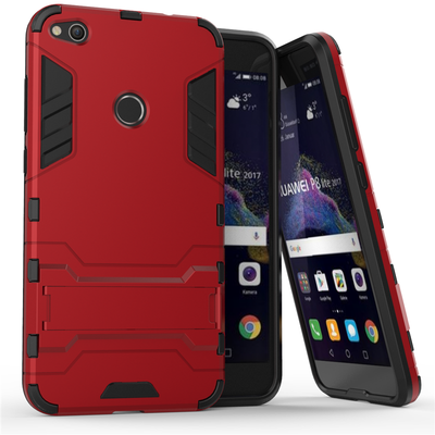 

Goowiiz Phone Case For Huawei P10P10 PlusP10 LiteP8 Lite 2017Honor 8 Lite Armor PCTPU Silicone Hard Bracket Double Protection