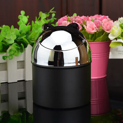 

European And American Style Stainless Steel Covered Ashtray Home Decor Ornaments Fashion Gifts Personality Ashtray