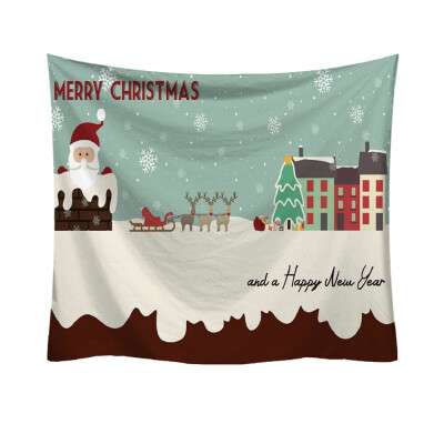 

Toponeto Christmas Fashion Tapestry Cartoon Pattern Style Decorative Tapestry Home Decor