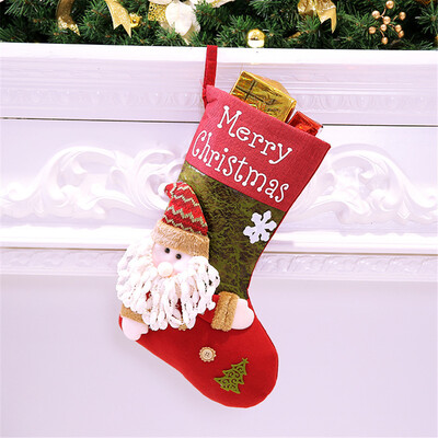 

Tailored Candy Bag Christmas Gifts Tree Ornament Stocking Santa Claus Snowman Sock Decor
