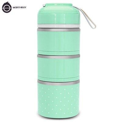 

Worthbuy Lunch Box Thermal Leak-proof Stainless Steel 3 layer