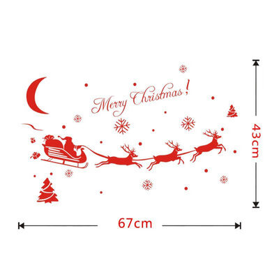 

Christmas Wall Sticker Self Adhesive Santa And Elks Home Decor Wall Decals With Letters Of Merry Christmas New Year Gift