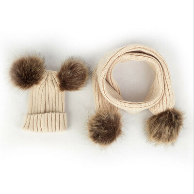 

Toddler Kids Girl&Boy Baby Infant Winter Crochet Knit Hat Beanie Cap Scarf Set