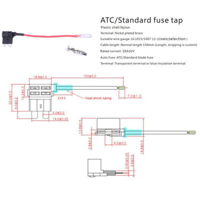 

12V ATO ATC Add A Circuit Fuse Tap Piggy Back Standard Blade Fuse Holder with 30A Blade Fuse MINI SMALL MEDIUM