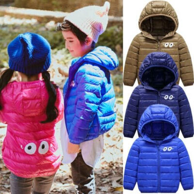

Kids Unisex Lightweight Hooded Packable Down Jacket Winter Warm Coat Outwear