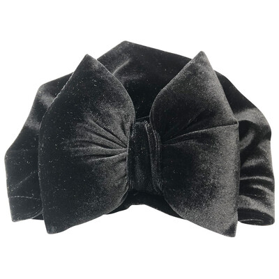 

Baby Hats Gold Velvet Bow Solid Color Bohemian Style Indian Hat Kids Gifts 13T
