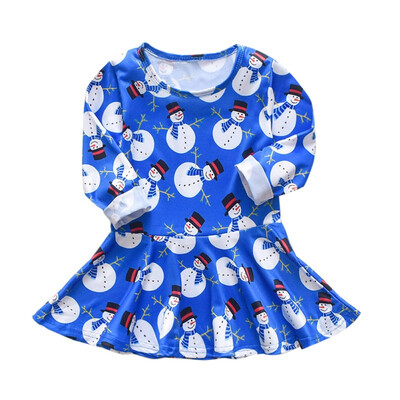 

Autumn Casual Baby Girl Dress Cartoon Printing Long Sleeve Kids Dress For Girls ClothesPrincess Dress