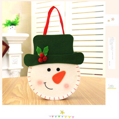 

Tailored Christmas Red Cartoon Old Man Snowman Candy Tote Child Gift Bag