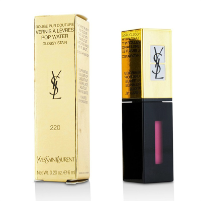 

YVES SAINT LAURENT - Rouge Pur Couture Vernis A Levres Pop Water Glossy Stain - 220 Nude Steam 6ml02oz