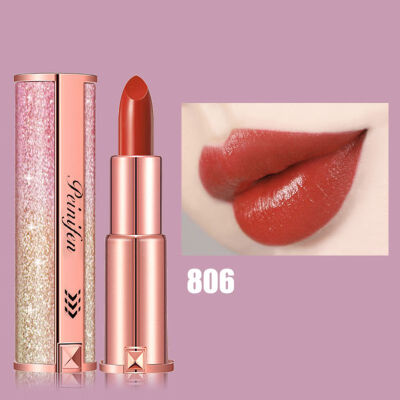 

6 Color Lady Natural Moisturizing Silky Lipstick Long Lasting Easy To Color Lipstick Cosmetic Round Tube