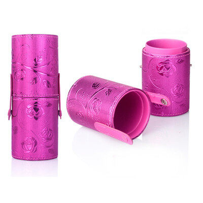 

Cosmetics PU Leather Makeup Brushes Cup Holder Travel Case Brush Organizer Bag