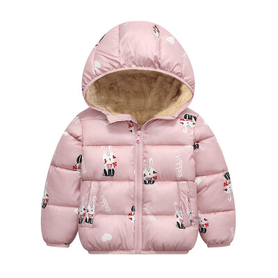 

Winter Coat Girl 2019 Kids Jacket Parka For Boys Warm Thick Outerwear Cartoon Zipper Hooded Overcoat Toddler Clothes E