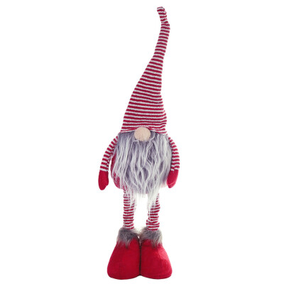 

Gobestart Christmas Dolls Xmas New Year Diy Striped Faceless Toy Santa Claus Decorations