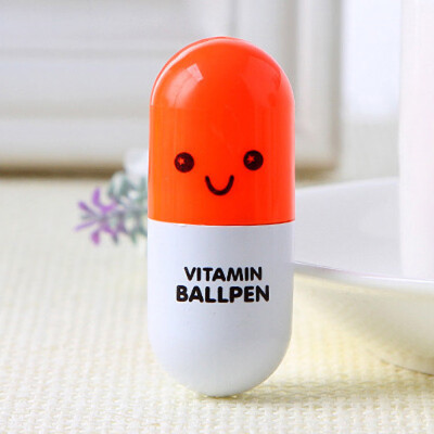 

JPGIF Lovely Creative Pill Ballpoint Pen Cute Learning Stationery Student Prize Blue