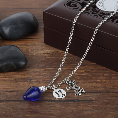 

Newest Stranger Things Christmas Tree Lights Charms Lobster Clasp Bulb Pendant Necklace Women Girls Christmas Freeshipping