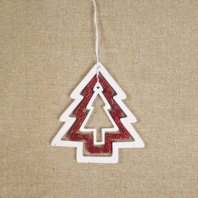 

Colorful Multi Type Christmas Wooden Gold Powder Ring Pendants
