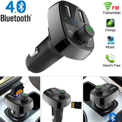 

〖Follure〗Wireless Bluetooth Handsfree Car Kit FM Transmitter MP3 Player Dual USB Charger
