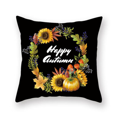 

10 Styles New Halloween Happy Thanksgiving Pillow Cases Fall Sofa Pumpkin Throw Cushion Cover Home Decor