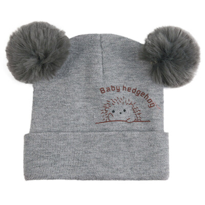 

Cute Winter Newborn Cute Warm Kids Girls Boys Baby Cartoon Bear Hats Knitted Wool Hemming Caps With Ball