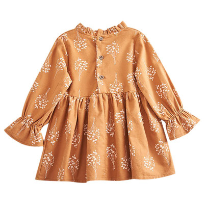 

Children Autumn Floral Dresses Baby Girls Cute Floral Print Long Sleeve Dress Kids Toddler Pageant Dress