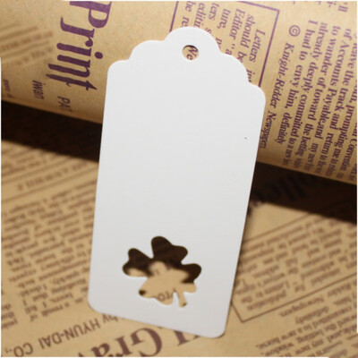 

100Pcs Christmas Tree DIY Kraft Paper Tags White Brown Rectangle Label Luggage Wedding Note Blank Price Hang Tag Kraft Gift HOT