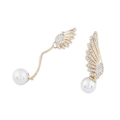 

Accessories Hypoallergenic Pearl Earrings Long Angel Excellent Charm Simple Asymmetric